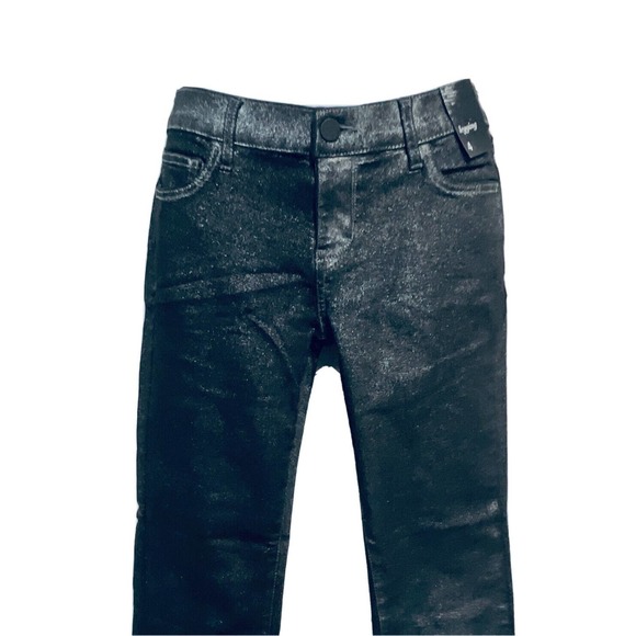 New York & Co SoHo Jeans Legging Jeggings Size 4 Silver Metallic Black Stretch - Picture 3 of 13